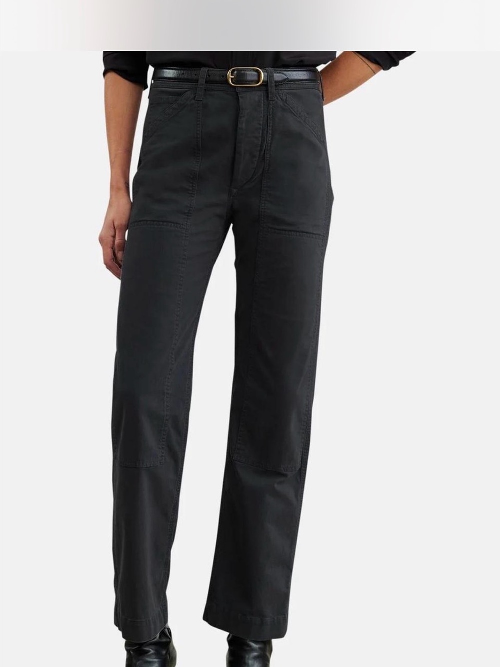Nili Lotan Tibault carbon High-Rise Straight-Leg Pants 00